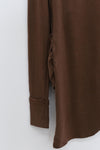 Marc le bihan 4 sewing high -neck sweater 1742 tabac tobacco leaf color